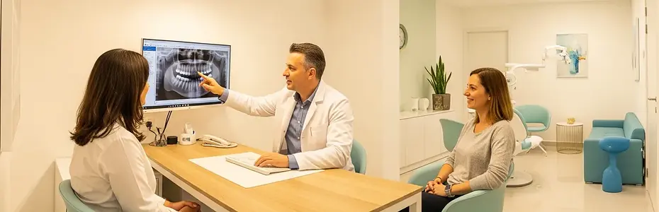 Beratung anhand eines Implantatmodells