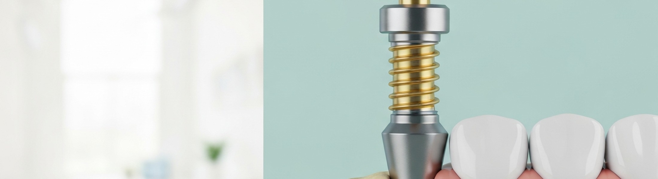 Illustration eines Implantats im Kieferknochen