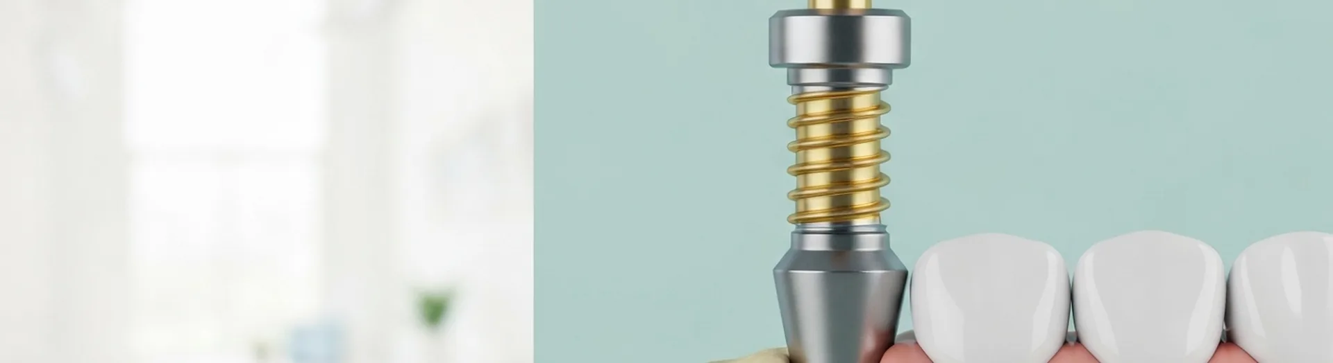 Illustration eines Implantats im Kieferknochen